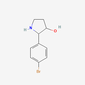 molecular formula C10H12BrNO B13204904 2-(4-Bromophenyl)pyrrolidin-3-ol 