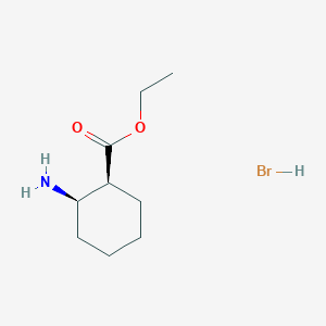 molecular formula C9H18BrNO2 B13204908 Ethyl (1S,2R)-2-aminocyclohexane-1-carboxylate hydrobromide CAS No. 683774-09-6