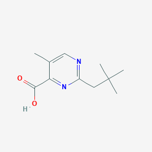 molecular formula C11H16N2O2 B13204919 2-(2,2-Dimethylpropyl)-5-methylpyrimidine-4-carboxylic acid 