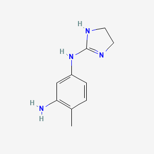molecular formula C10H14N4 B13204923 N1-(Imidazolidin-2-ylidene)-4-methylbenzene-1,3-diamine 