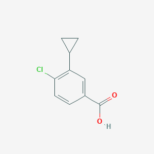 molecular formula C10H9ClO2 B13204932 4-Chloro-3-cyclopropylbenzoic acid 