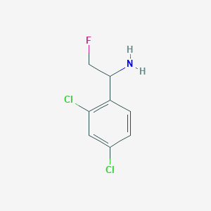 molecular formula C8H8Cl2FN B13204937 1-(2,4-Dichlorophenyl)-2-fluoroethan-1-amine 