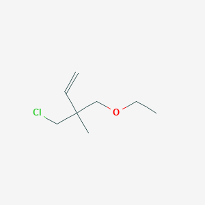 molecular formula C8H15ClO B13204950 3-(Chloromethyl)-4-ethoxy-3-methylbut-1-ene 