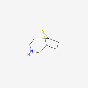 molecular formula C7H13NS B13204958 9-Thia-3-azabicyclo[4.2.1]nonane 