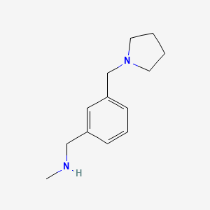 molecular formula C13H20N2 B1320496 n-Methyl-3-(pyrrolidin-1-ylmethyl)benzylamine CAS No. 884507-46-4