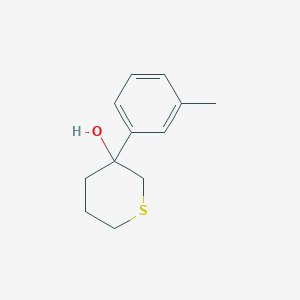 molecular formula C12H16OS B13204963 3-(3-Methylphenyl)thian-3-ol 