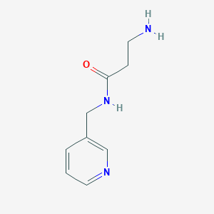 molecular formula C9H13N3O B13204966 3-amino-N-(pyridin-3-ylmethyl)propanamide 