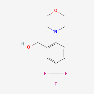 molecular formula C12H14F3NO2 B1320497 [2-Morpholino-5-(trifluoromethyl)phenyl]methanol CAS No. 886851-51-0