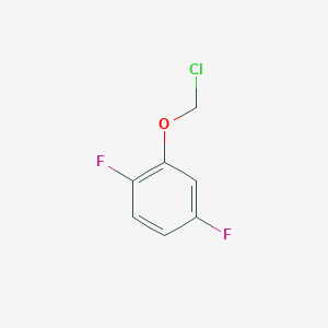 molecular formula C7H5ClF2O B13204985 2-(Chloromethoxy)-1,4-difluorobenzene 