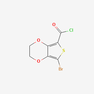 molecular formula C7H4BrClO3S B1320499 7-Bromo-2,3-dihydrothieno[3,4-b][1,4]dioxine-5-carbonyl chloride CAS No. 886851-53-2