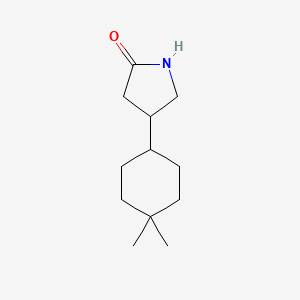 molecular formula C12H21NO B13204991 4-(4,4-Dimethylcyclohexyl)pyrrolidin-2-one 