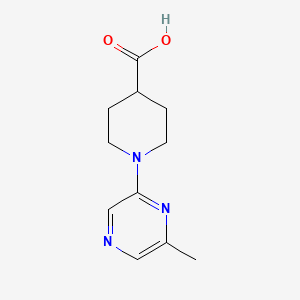 molecular formula C11H15N3O2 B1320500 1-(6-甲基吡嗪-2-基)哌啶-4-羧酸 CAS No. 886851-58-7