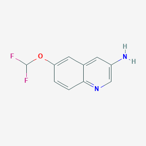 molecular formula C10H8F2N2O B13205027 6-(Difluoromethoxy)quinolin-3-amine 