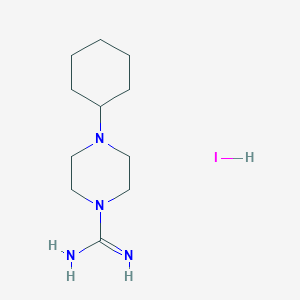 molecular formula C11H23IN4 B1320506 4-Cyclohexylpiperazine-1-carboximidamide hydroiodide CAS No. 849776-37-0