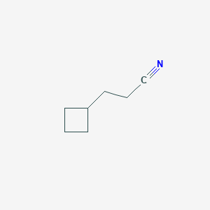 molecular formula C7H11N B13205066 Cyclobutanepropanenitrile 