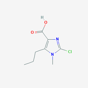 molecular formula C8H11ClN2O2 B13205080 2-Chloro-1-methyl-5-propyl-1H-imidazole-4-carboxylic acid 