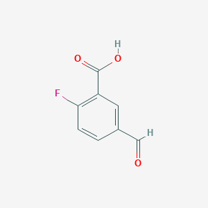 molecular formula C8H5FO3 B1320512 2-Fluoro-5-formylbenzoic acid CAS No. 550363-85-4