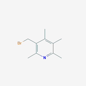 molecular formula C10H14BrN B13205126 3-(Bromomethyl)-2,4,5,6-tetramethylpyridine 