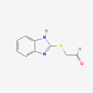 molecular formula C9H8N2OS B13205129 (1H-Benzimidazol-2-ylthio)-acetaldehyde 