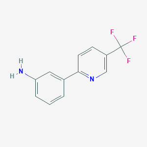 molecular formula C12H9F3N2 B1320517 3-[5-(Trifluoromethyl)-2-pyridinyl]aniline CAS No. 886361-00-8