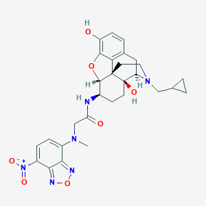 molecular formula C29H32N6O7 B132052 N-Cyclopropylmethyl-3-hydroxy-14beta-hydroxy-6beta-(nbd sarcosinyl)-amino-epoxymorphinan CAS No. 140164-86-9