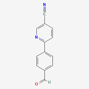 molecular formula C13H8N2O B1320521 6-(4-Formylphenyl)nicotinonitrile CAS No. 851340-81-3