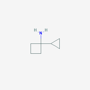 molecular formula C7H13N B13205213 1-Cyclopropylcyclobutan-1-amine 