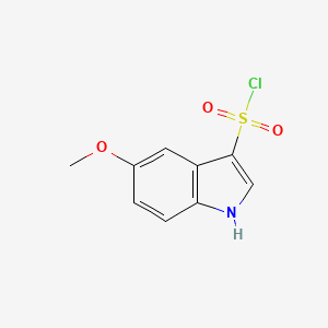 molecular formula C9H8ClNO3S B13205243 5-methoxy-1H-indole-3-sulfonyl chloride 