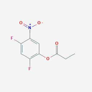 molecular formula C9H7F2NO4 B1320525 2,4-Difluoro-5-nitrophenyl propionate CAS No. 924868-80-4