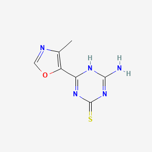molecular formula C7H7N5OS B13205253 4-Amino-6-(4-methyl-1,3-oxazol-5-YL)-1,3,5-triazine-2-thiol 