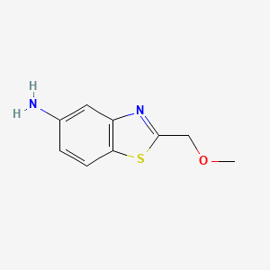 molecular formula C9H10N2OS B13205257 2-(Methoxymethyl)-1,3-benzothiazol-5-amine 