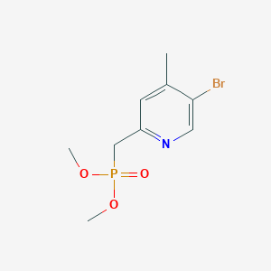 molecular formula C9H13BrNO3P B13205260 Dimethyl [(5-bromo-4-methylpyridin-2-yl)methyl]phosphonate 