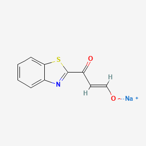 molecular formula C10H6NNaO2S B13205267 sodium (1E)-3-(1,3-benzothiazol-2-yl)-3-oxoprop-1-en-1-olate 