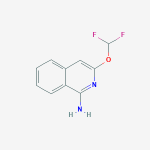 molecular formula C10H8F2N2O B13205273 3-(Difluoromethoxy)isoquinolin-1-amine 