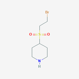 molecular formula C7H14BrNO2S B13205297 4-(2-Bromoethanesulfonyl)piperidine 