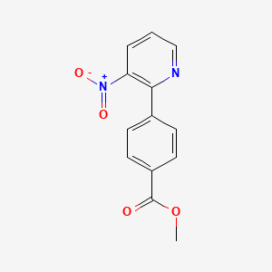 molecular formula C13H10N2O4 B1320532 Methyl 4-(3-nitro-2-pyridinyl)benzenecarboxylate CAS No. 937601-36-0