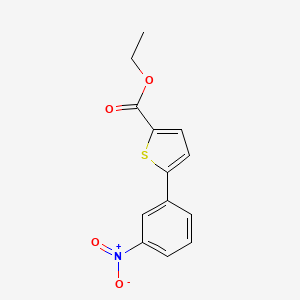 molecular formula C13H11NO4S B1320533 5-(3-硝基苯基)-2-噻吩甲酸乙酯 CAS No. 886361-77-9
