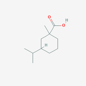 molecular formula C11H20O2 B13205368 1-Methyl-3-(propan-2-YL)cyclohexane-1-carboxylic acid 