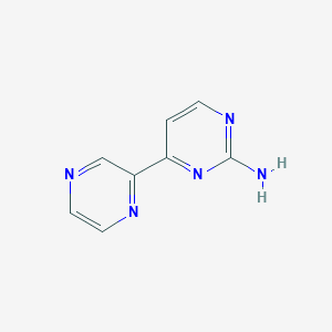 molecular formula C8H7N5 B1320543 4-(Pyrazin-2-yl)pyrimidin-2-amine CAS No. 874792-15-1