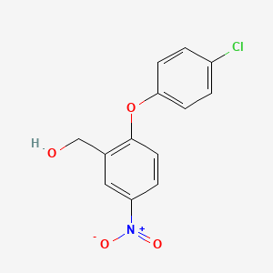 molecular formula C13H10ClNO4 B1320547 [2-(4-Chlorophenoxy)-5-nitrophenyl]methanol CAS No. 886361-95-1