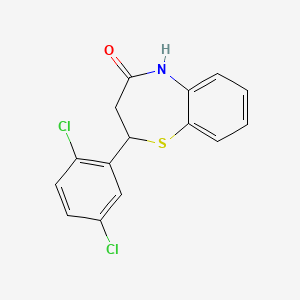 molecular formula C15H11Cl2NOS B1320549 2-(2,5-dichlorophenyl)-2,3-dihydro-1,5-benzothiazepin-4(5H)-one CAS No. 886361-99-5