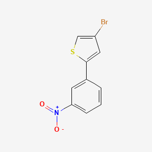 molecular formula C10H6BrNO2S B13205490 4-Bromo-2-(3-nitrophenyl)thiophene 