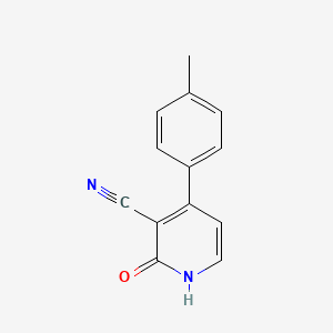 molecular formula C13H10N2O B1320551 4-(4-Methylphenyl)-2-oxo-1,2-dihydro-3-pyridinecarbonitrile CAS No. 886362-01-2