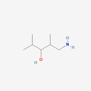 molecular formula C7H17NO B13205519 1-Amino-2,4-dimethylpentan-3-ol 