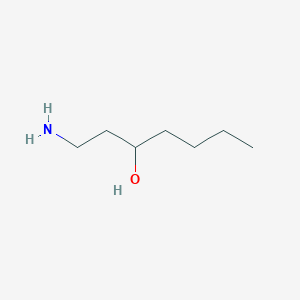 molecular formula C7H17NO B13205549 1-Aminoheptan-3-ol 