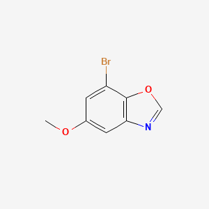 molecular formula C8H6BrNO2 B1320555 7-溴-5-甲氧基-1,3-苯并噁唑 CAS No. 937601-57-5