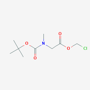 molecular formula C9H16ClNO4 B13205557 Chloromethyl2-([(tert-butoxy)carbonyl](methyl)amino)acetate 