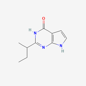 molecular formula C10H13N3O B13205588 2-(Butan-2-yl)-3H,4H,7H-pyrrolo[2,3-d]pyrimidin-4-one 
