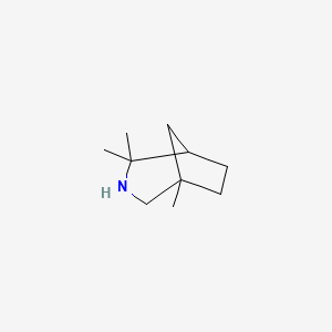 molecular formula C10H19N B13205592 1,4,4-Trimethyl-3-azabicyclo[3.2.1]octane 