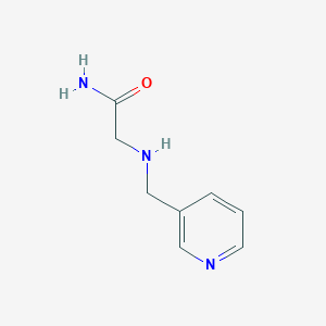 molecular formula C8H11N3O B13205613 2-[(Pyridin-3-ylmethyl)amino]acetamide 
